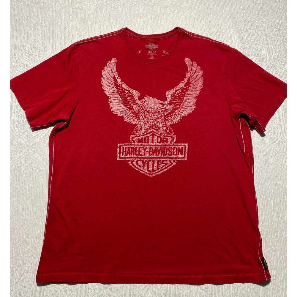 Harley Davidson Trunk Ltd Red Eagle Graphic T-Shirt XL Limited Edition 2009